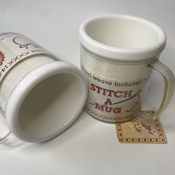 9A* Stich A Mug cross stich coffee mug of 2 hand made gift set with instructions - Picture 2 of 9
